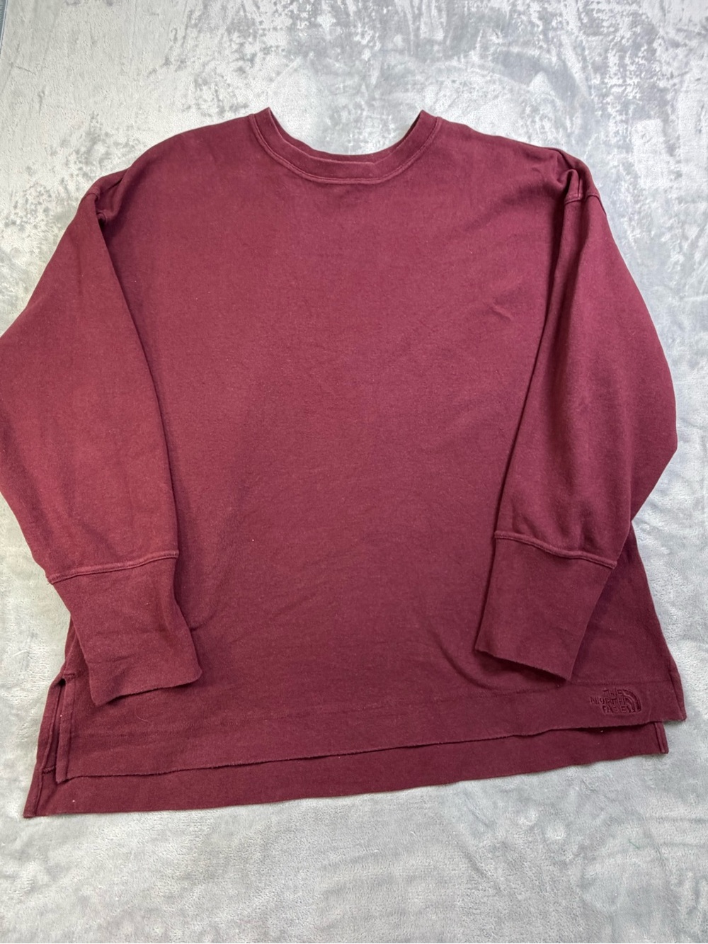 The North Face Deep Maroon Sweatshirt Hem Women’s winter Sports Gym XL